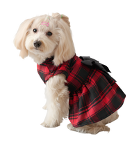 Luna-Plaid Bow Dress