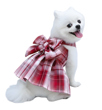 Lina-Bow Plaid Dress