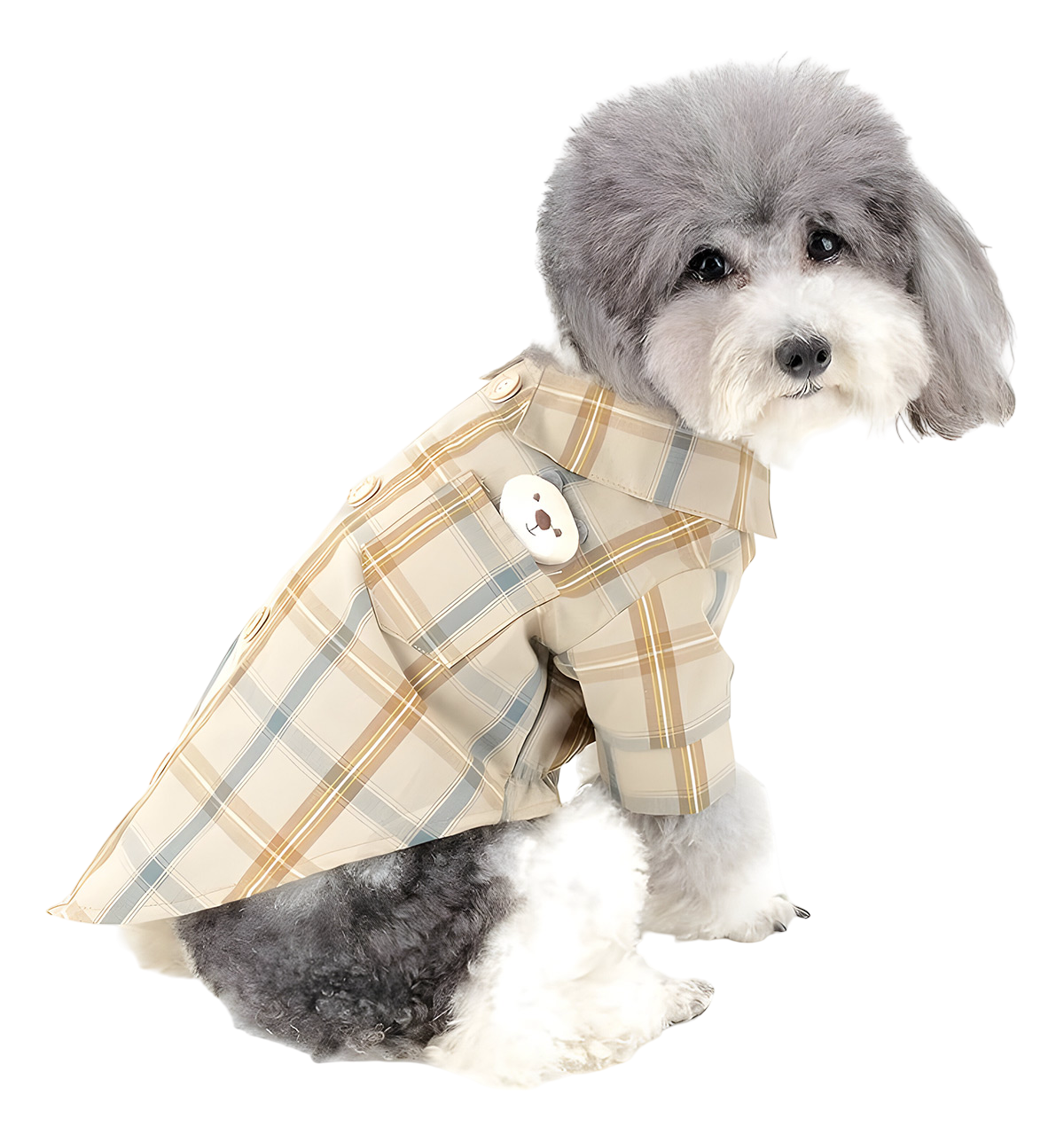 Rex-Plaid Dog Shirt