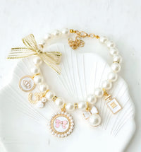 Aria-Pearl Charm Collar