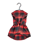 Luna-Plaid Bow Dress