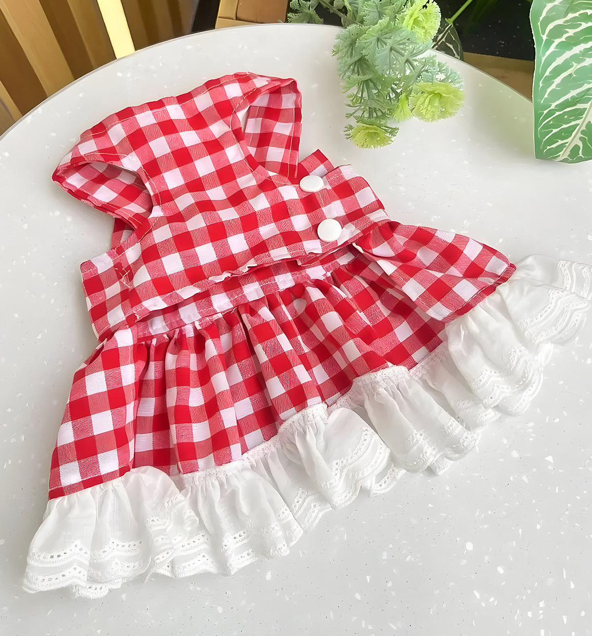 Lina-Gingham Pet Dress