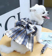 Lina-Bow Plaid Dress